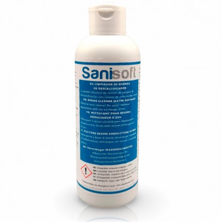 SANISOFT Detergente per Resine Addolcitore | Manutenzione 1 Anno | Rimuove Ferro, Manganese e Impurità