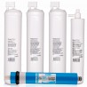 Kit di 4 filtri di ricambio per osmosi inversa, marca Green Filter, tipo CS, con post-filtro CS rimineralizzante e membrana